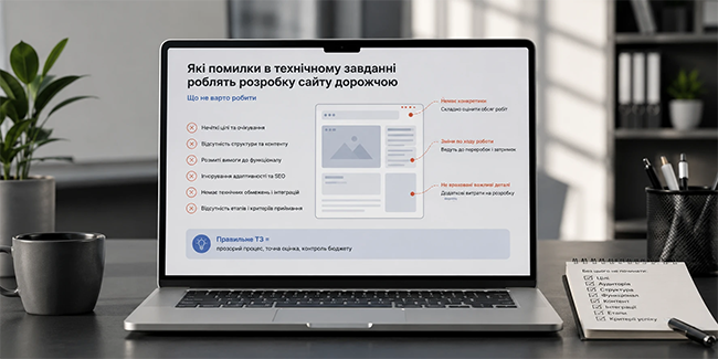 Які помилки в технічному завданні роблять розробку сайту дорожчою Які помилки в технічному завданні роблять розробку сайту дорожчою